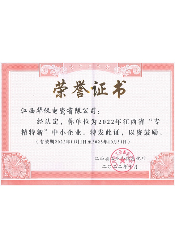 专精特新证书